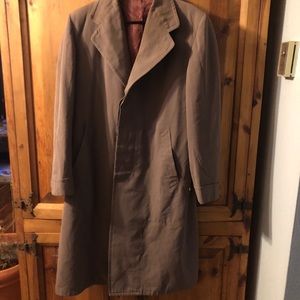 Authentic Stunning Vintage 40’s/50’s Gabardine Warm Heavy Top Coat Overcoat EUC